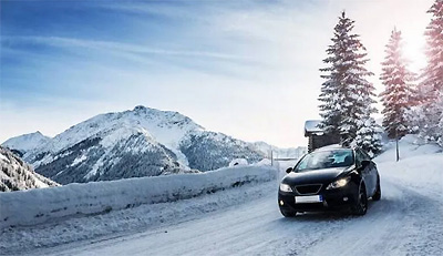 Taxi rejoignant une station de ski en Savoie